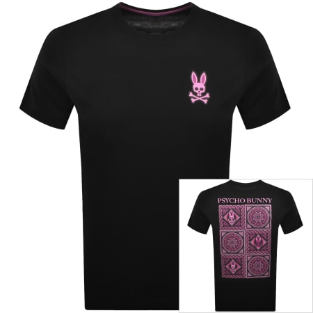 Psycho Bunny Frank Back Graphic T Shirt Black | Mainline Menswear ca